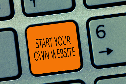 Writing note showing Start Your Own Website. Business photo showcasing serve as Extension of a Business Card a Personal Site.