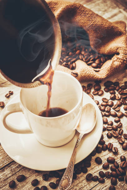 istock coffee bean. a Cup of coffee. selective focus. 1046534452