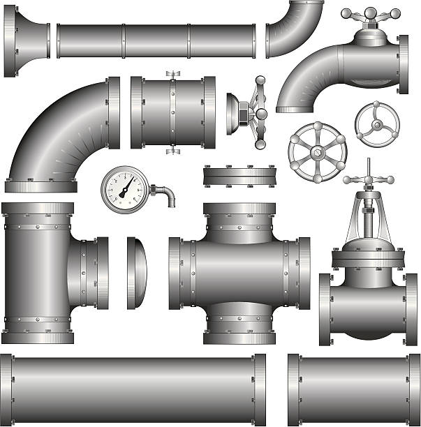 パイプラインパイプます。ベクトルクリップアート - valve manual worker industry oil industry点のイラスト素材／クリップアート素材／マンガ素材／アイコン素材