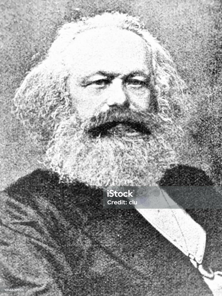 Karl Marx, german philosopher, 1818-1883 Illustration from 19th century Karl Marx stock illustration