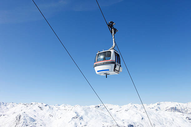 Ski lift stock photo