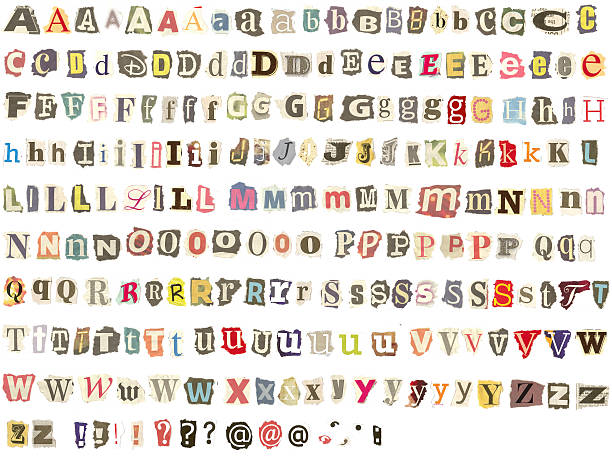 istock Colorful alphabet with letters torn from newspapers and magazines 104654303