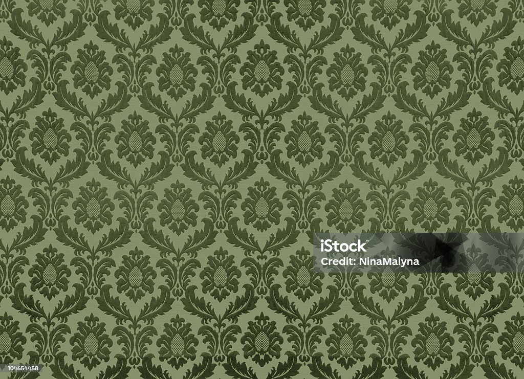 Green Retro Pattern Wallpaper Background Stock Photo - Download Image Now -  Wallpaper - Decor, Backgrounds, Retro Style - iStock