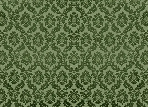 Photo of Green retro pattern wallpaper background