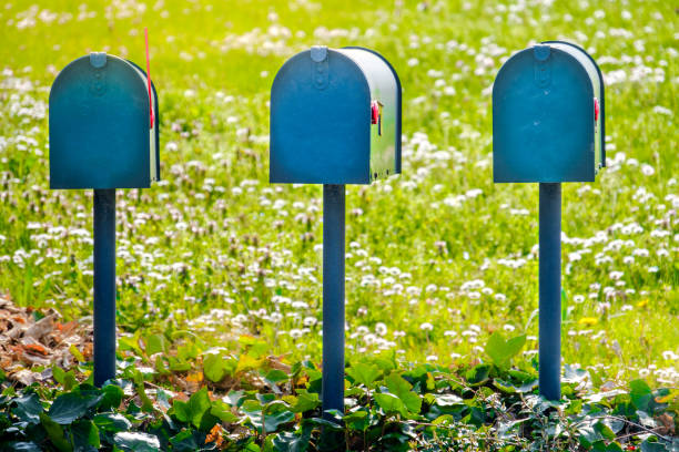 istock US mail letterbox delivery USA mailboxes american vintage style 1046549572
