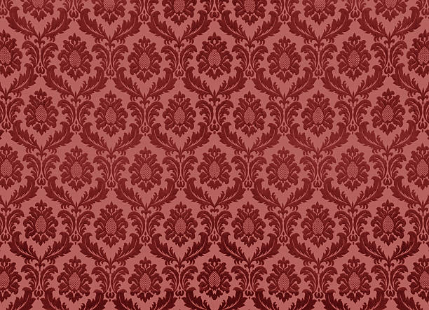 istock Swirly floral retro wallpaper 104655472