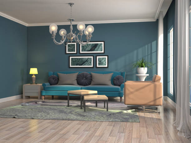 istock Interior of the living room. 3D illustration 1046556500
