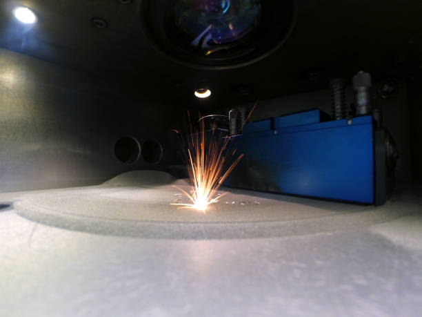 istock 3D printer printing metal. Laser sintering machine for metal. 1046571816