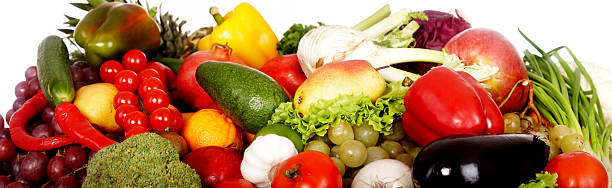 istock Group of fruit and vegetables. 104658448