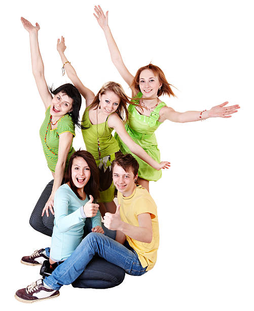istock Happy group of young people. 104658587
