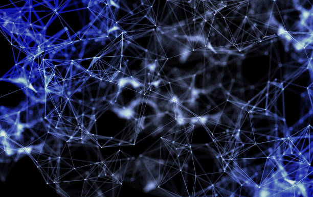 istock Full Frame Shot Of Illuminated Connecting Dots Against Black Background 1046592418