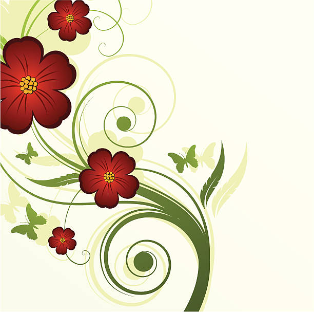 abstract floral background vector art illustration
