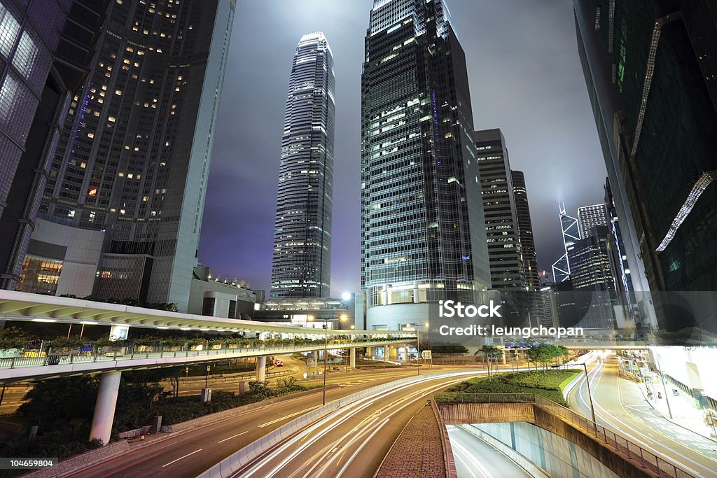 Hong Kong at night  Architecture Stock Photo