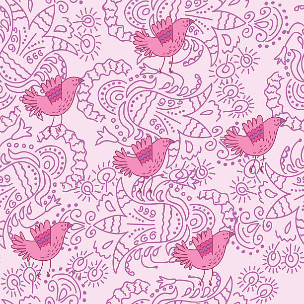 Summer seamless pattern vector art illustration