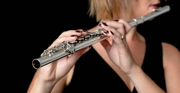 istock Hands of musician playing flute 1046602966