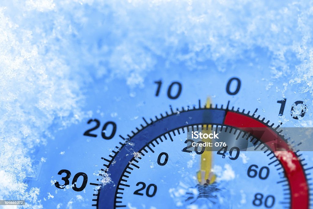 Termometro di materiale congelato - Foto stock royalty-free di Ambientazione esterna