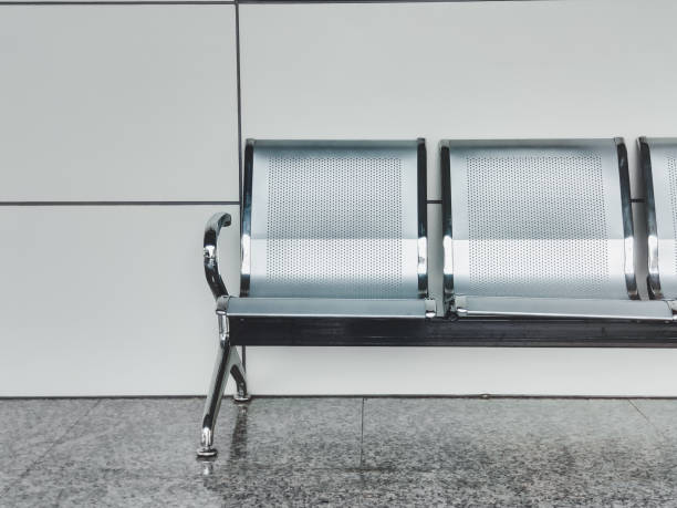 istock Modern bench interior.Empty bench in airport and exhibition hall.Interior objects. 1046610036