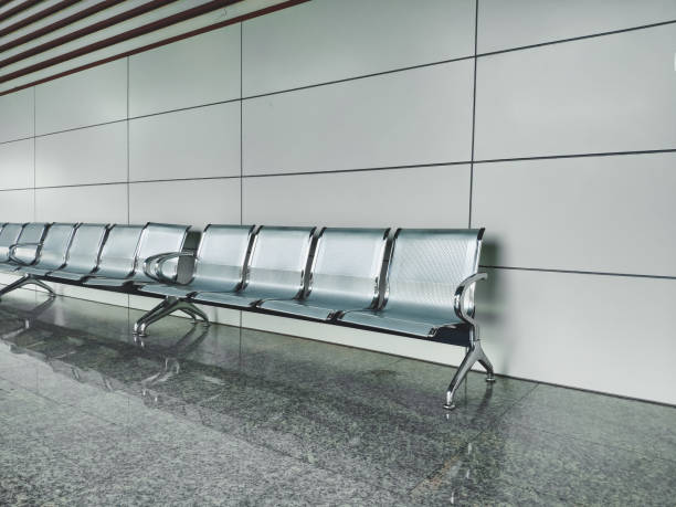 istock Modern bench interior.Empty bench in airport and exhibition hall.Interior objects. 1046610044
