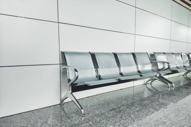 istock Modern bench interior.Empty bench in airport and exhibition hall.Interior objects. 1046610064