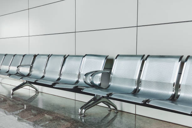 istock Modern bench interior.Empty bench in airport and exhibition hall.Interior objects. 1046610070
