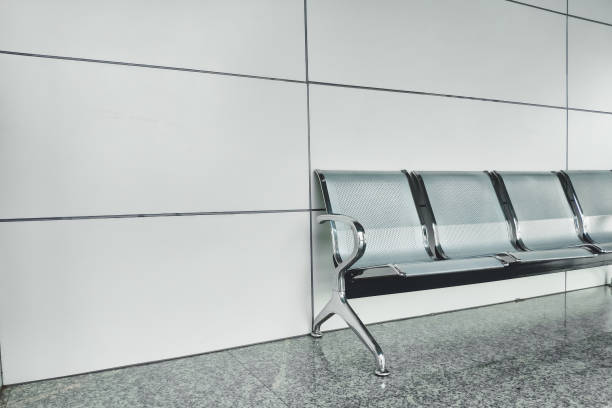 istock Modern bench interior.Empty bench in airport and exhibition hall.Interior objects. 1046610072
