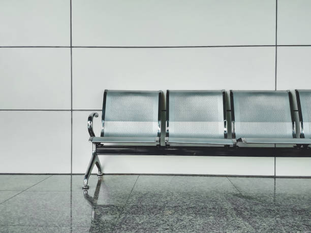 istock Modern bench interior.Empty bench in airport and exhibition hall.Interior objects. 1046610092