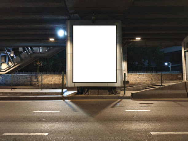 istock Blank Poster display advertisement on street. 1046610096