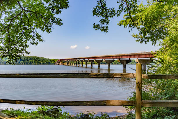 Tennessee River, rail fence, and bridge