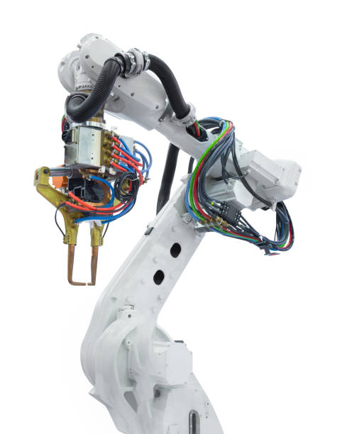 istock Industry robotic arm isolated on white background with clipping path 1046613712