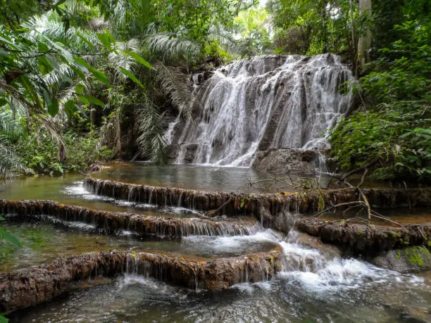 Photo of Beautiful waterfal in the forest in Bonito - Brazil