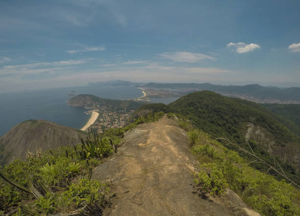 Beaches seen from the mountains Itacoatiara and Niterói beaches verão stock pictures, royalty-free photos & images