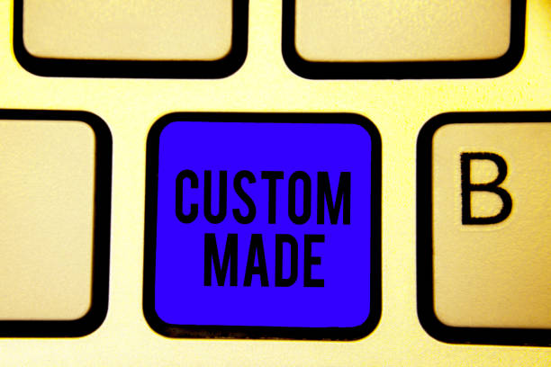 istock Text sign showing Custom Made. Conceptual photo something is done to order for particular customer organization Keyboard blue key Intention create computer computing reflection document. 1046617626