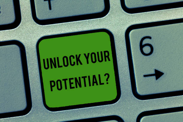 istock Writing note showing Unlock Your Potential question. Business photo showcasing Maximize your Ability Use God given gift 1046617662