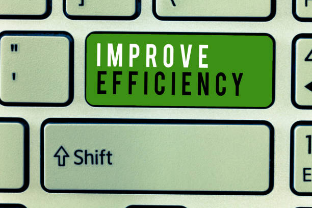 istock Writing note showing Improve Efficiency. Business photo showcasing Competency in performance with Least Waste of Effort 1046617860