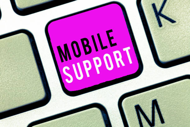 istock Handwriting text Mobile Support. Concept meaning Provides maintenance on portable devices technical issues 1046618572