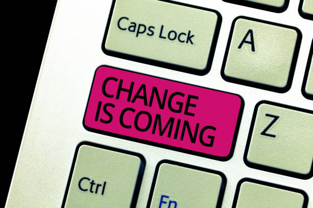 istock Text sign showing Change Is Coming. Conceptual photo telling someone that future going to be different 1046619196