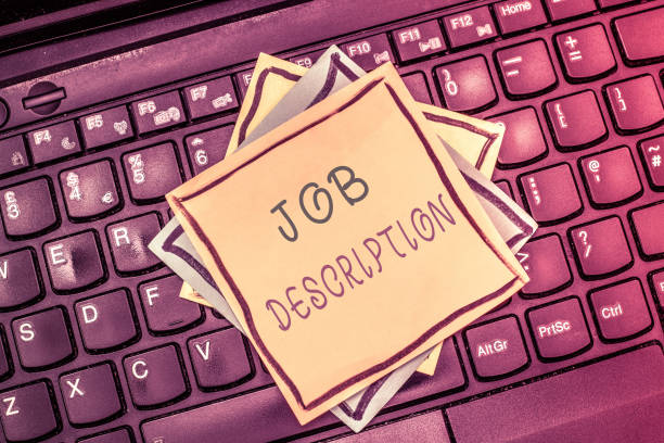 istock Text sign showing Job Description. Conceptual photo A document that describes the responsibilities of a position 1046619258