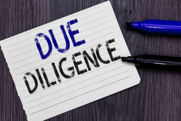 istock Writing note showing Due Diligence. Business photo showcasing Comprehensive Appraisal Voluntary Investigation Audit Notebook Paper Reminder Communicating ideas Markers Wooden background. 1046619562