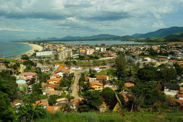 Panoramic view of the city Maricá view in Lakes Region verão stock pictures, royalty-free photos & images