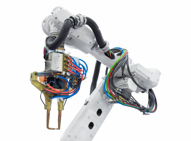 istock Industry robotic arm isolated on white background with clipping path 1046622702