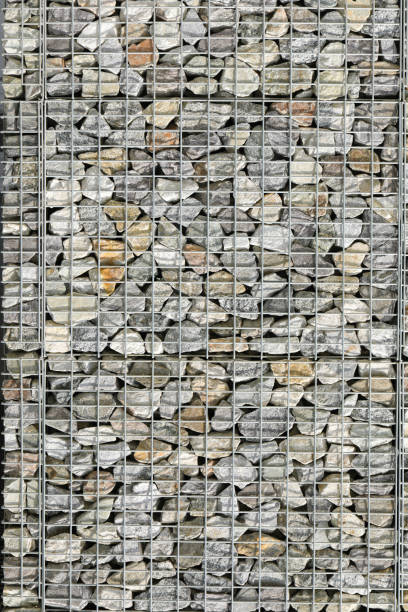 stone walls with steel net