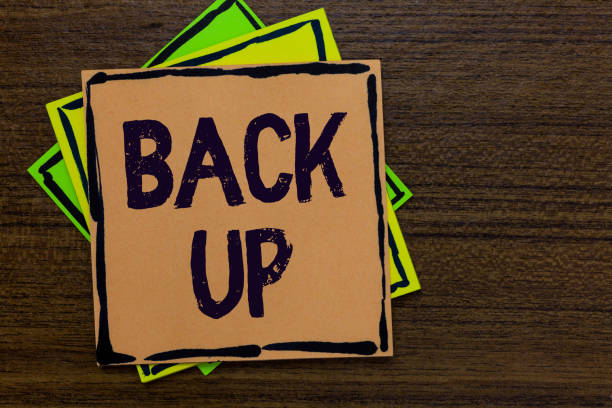 istock Word writing text Back Up. Business concept for saving important data into internet cloud and restore them later Paper notes Important reminders Express ideas messages Wooden background. 1046623742