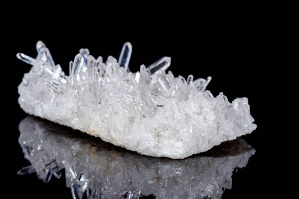istock Macro Mineral Stone Rhinestone in Crystals on a Black Background 1046627570