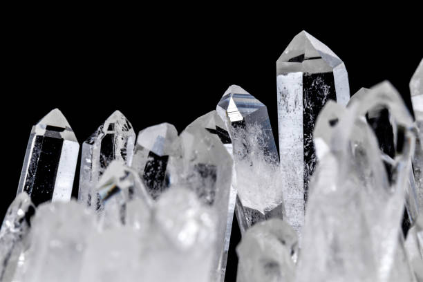 istock Macro Mineral Stone Rhinestone in Crystals on a Black Background 1046634436