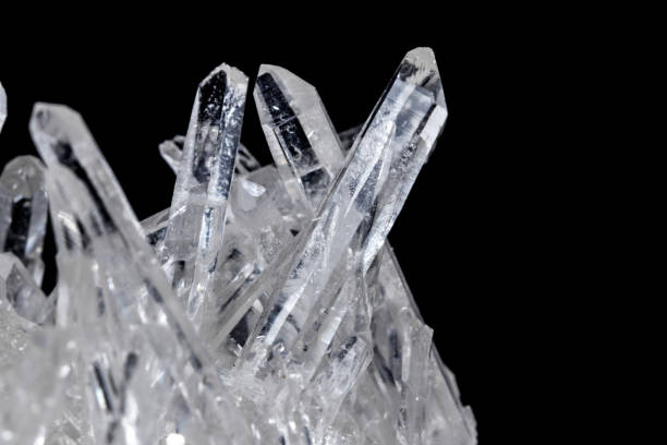 istock Macro Mineral Stone Rhinestone in Crystals on a Black Background 1046634468
