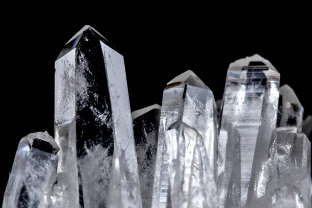 istock Macro Mineral Stone Rhinestone in Crystals on a Black Background 1046635172