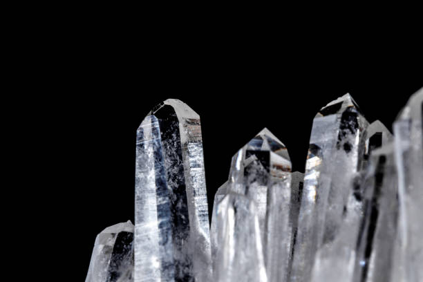 istock Macro Mineral Stone Rhinestone in Crystals on a Black Background 1046635466