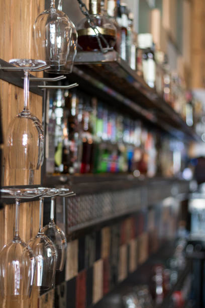 istock Wine glasses in the bar 1046637622