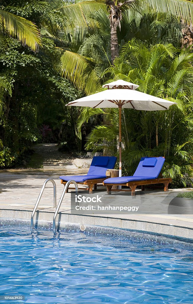 tropical junto a la piscina - Foto de stock de Actividades recreativas libre de derechos