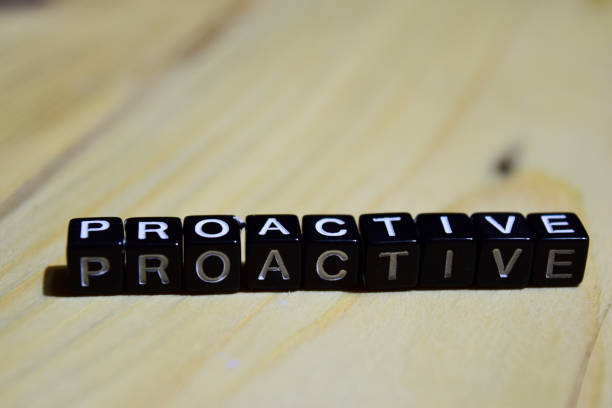 istock Proacive written on wooden blocks. 1046642844